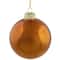 6ct. Bronze & Amber 2-Finish Glass Ball Ornaments